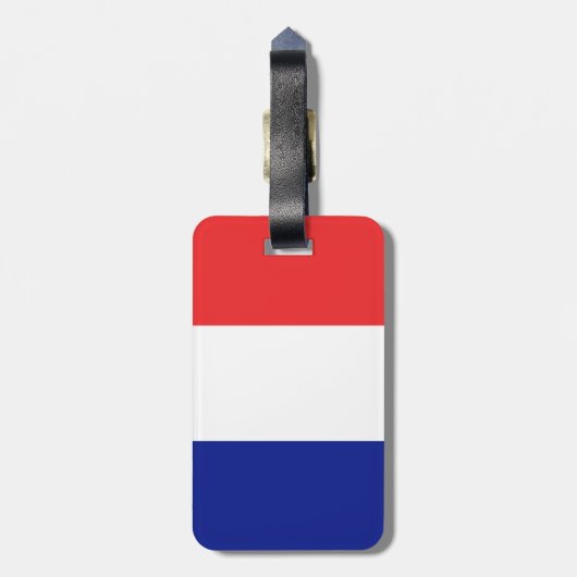 Flagge Frankreichs Tricolore Gepäckanhänger (Rückseite vertikal)