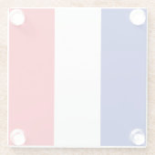 Flagge Frankreichs Tricolore Glasuntersetzer (Rückseite)