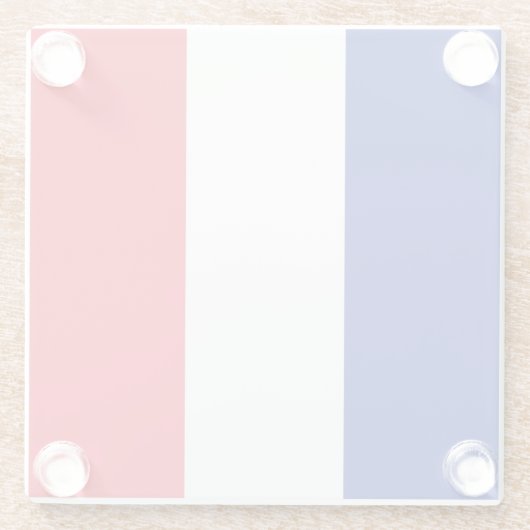 Flagge Frankreichs Tricolore Glasuntersetzer (Rückseite)