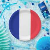 Flagge Frankreichs Tricolore Pappteller (Party)