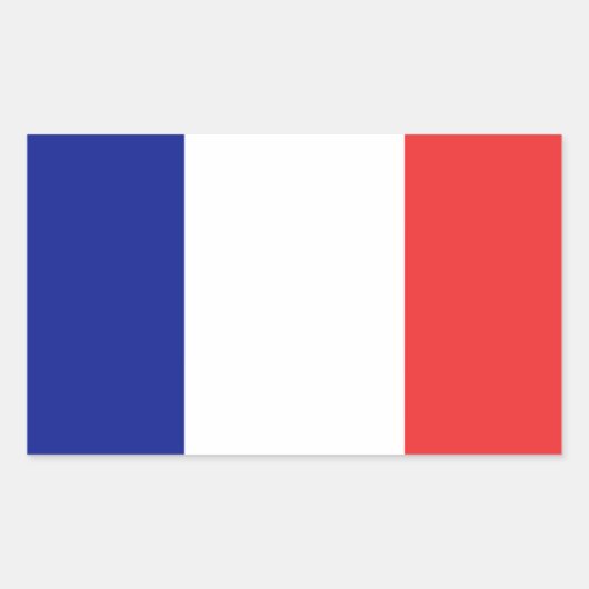 Flagge Frankreichs Tricolore Rechteckiger Aufkleber (Vorderseite)