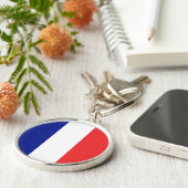 Flagge Frankreichs Tricolore Schlüsselanhänger (Seite)