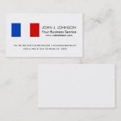 Flagge Frankreichs Visitenkarte (Vorne/Hinten)