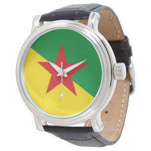 Flagge Französisch-Guayana Armbanduhr