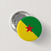 Flagge Französisch-Guayana Button (Vorne & Hinten)