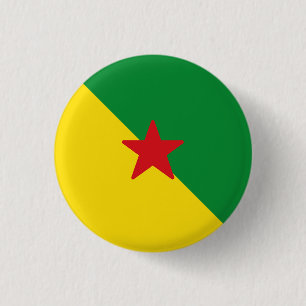 Flagge Französisch-Guayana Button