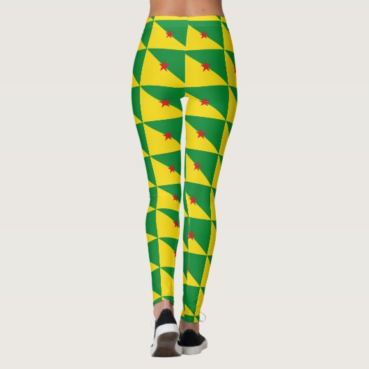 Flagge Französisch-Guayana Leggings (Rückseite)