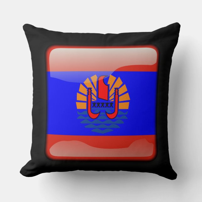 Flagge Französisch-Polynesiens Kissen (Vorderseite)