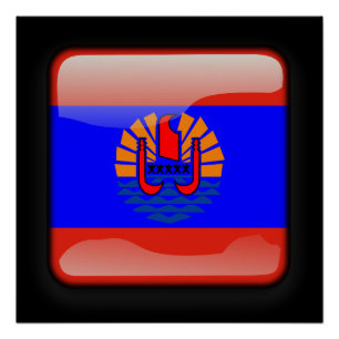Flagge Französisch-Polynesiens Poster