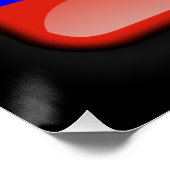 Flagge Französisch-Polynesiens Poster (Ecke)