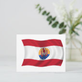 Flagge Französisch-Polynesiens Postkarte (Stehend Vorderseite)