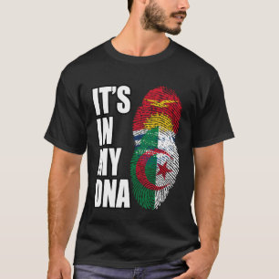 Flagge für algerische und kiribatische DNA-Mischun T-Shirt
