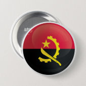 Flagge für Angola-Runde Button (Vorne & Hinten)