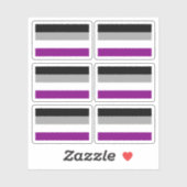Flagge für Asexualität Aufkleber (Blatt)