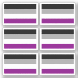 Flagge für Asexualität Aufkleber