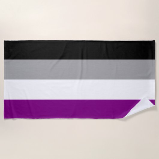 Flagge für Asexualität Strandtuch (Vorderseite)