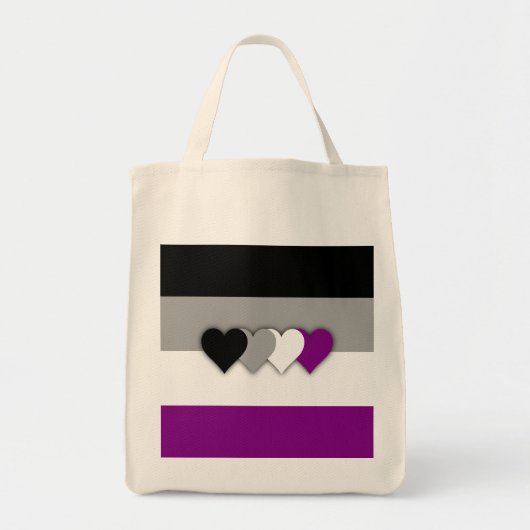 Flagge für Asexualität Tragetasche (Vorne)