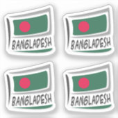 Flagge für Bangladesch - Prix Aufkleber (Vorderseite)