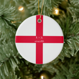 Flagge für benutzerdefinierte Meldung - England Keramik Ornament