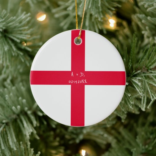 Flagge für benutzerdefinierte Meldung - England Keramik Ornament (Baum)