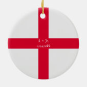 Flagge für benutzerdefinierte Meldung - England Keramik Ornament (Hinten)