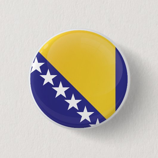 Flagge für Bosnien und Herzegowina Button (Vorderseite)