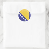 Flagge für Bosnien und Herzegowina Runder Aufkleber (Tasche)