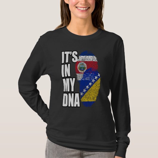 Flagge für bosnisch-costa-ricanische Mix-DNA T-Shirt (Vorderseite)