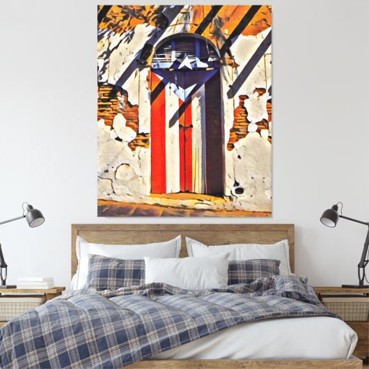 Flagge für den Riesenspass Leinwanddruck (Insitu (Schlafzimmer))