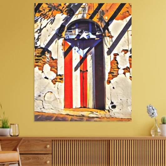 Flagge für den Riesenspass Leinwanddruck (Insitu (Wohnzimmer))