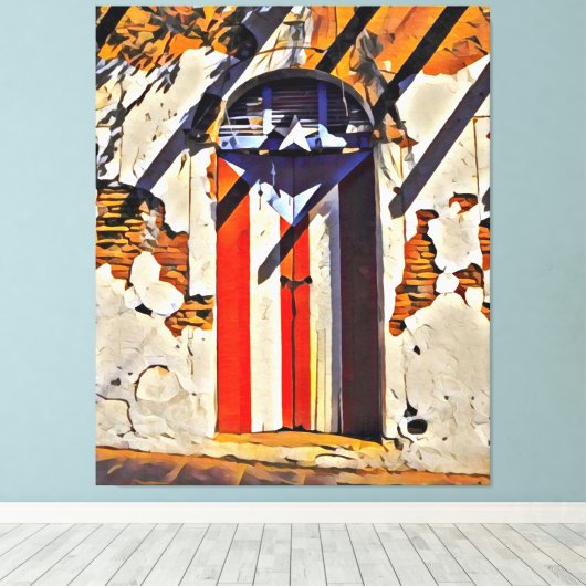 Flagge für den Riesenspass Leinwanddruck (Insitu (Holzboden))