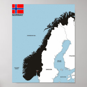 Flagge für die politische Landkarte Poster