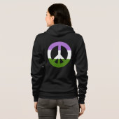 Flagge für Genderqueer Hoodie (Schwarz voll)