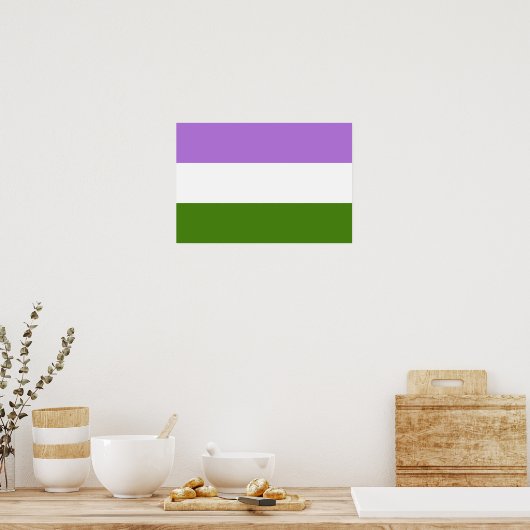 Flagge für Genderqueer Poster (Küche)