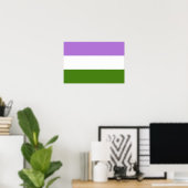 Flagge für Genderqueer Poster (Heimbüro)