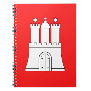 Flagge für Hamburger Notebook Notizblock