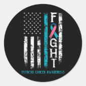 Flagge für Krebs Runder Aufkleber (Vorderseite)