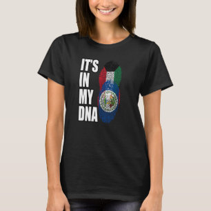 Flagge für kuwaitische und belizische DNA-Mischung T-Shirt