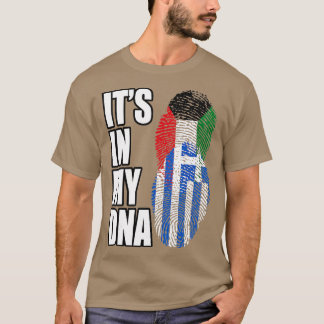 Flagge für kuwaitische und griechische DNA-Mischun T-Shirt