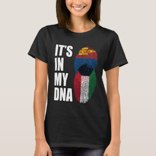 Flagge für kuwaitische und mongolische DNA-Mischun T-Shirt