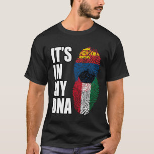 Flagge für kuwaitische und mongolische DNA-Mischun T-Shirt