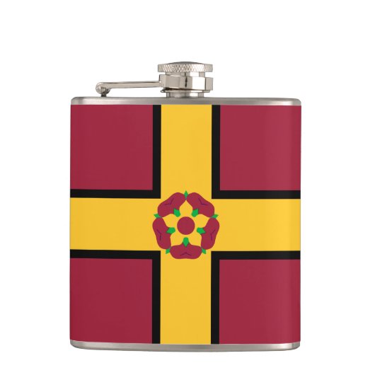 Flagge für Northamptonshire-Flasche Flachmann (Vorderseite)