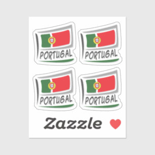 Flagge für Portugal Aufkleber
