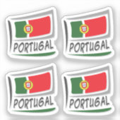 Flagge für Portugal Aufkleber (Vorderseite)
