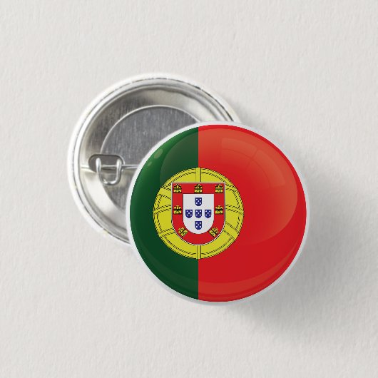 Flagge für Portugal Button (Vorne & Hinten)