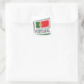 Flagge für Portugal Quadratischer Aufkleber (Tasche)