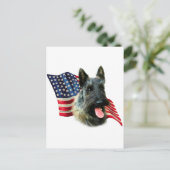 Flagge für Scottish Terrier (Bindle) Postkarte (Stehend Vorderseite)