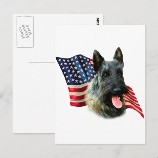 Flagge für Scottish Terrier (Bindle) Postkarte (Vorne/Hinten)