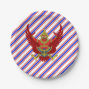 Flagge für Thai Stripes Pappteller
