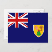 Flagge für Türken und Caicos Postkarte (Vorne/Hinten)